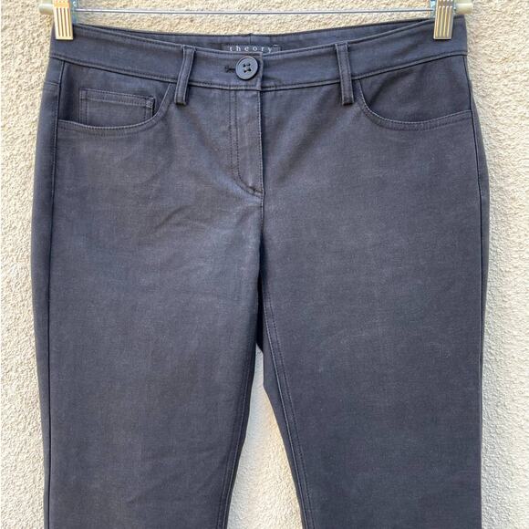 Theory Charcoal Black Zip Ankle Jeans 6 - Picture 2 of 9